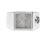 E442SIL Zegel Ring ELEMENTS Collectie