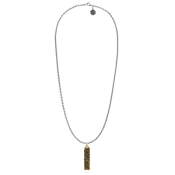 E447SBR ketting zilver - messing SXM - Elements Collectie