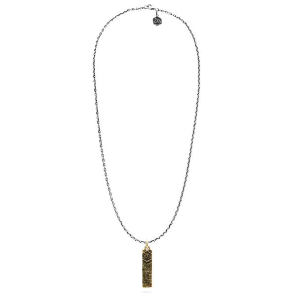 E447SBR ketting zilver - messing SXM - Elements Collectie