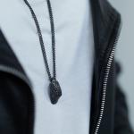 S27BLK zwart rhodium Slang Ketting SXM - Fierce Collectie