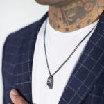 S27BLK zwart rhodium Slang Ketting SXM - Fierce Collectie