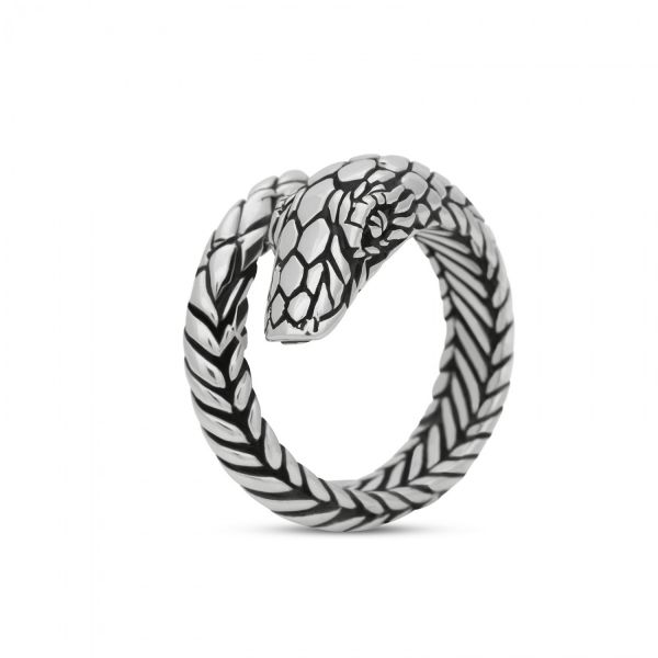 S28 Zilveren Slangen Ring