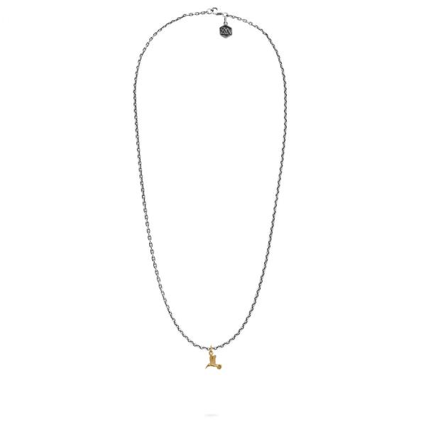 X063SBR ketting & hanger zilver - messing SXM - Essentials Collectie
