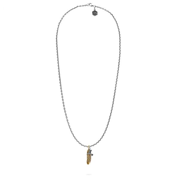 X066SBR ketting & hanger silver - messing SXM - Essentials Collectie