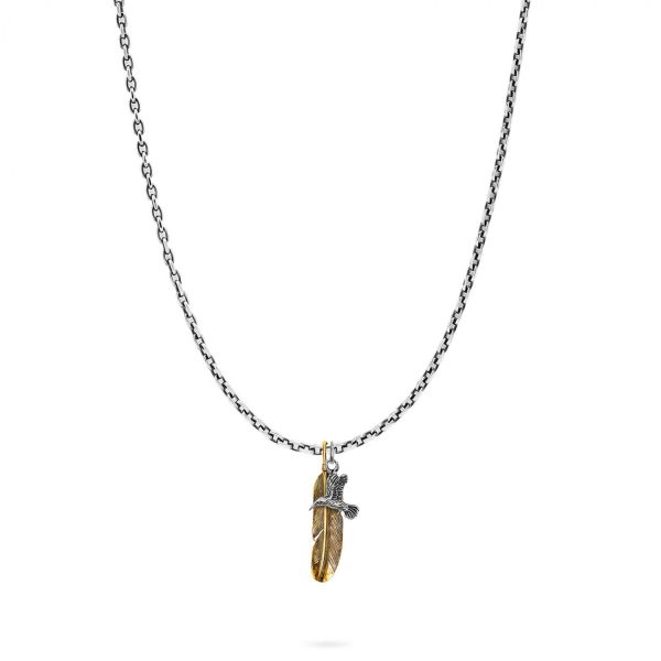 X066SBR ketting & hanger silver - messing
