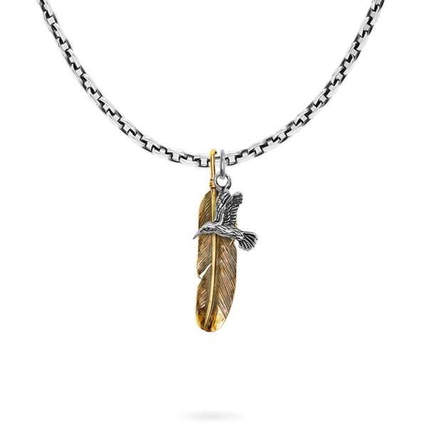 X066SBR ketting & hanger silver - messing SXM - Essentials Collectie