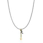 X067SBR ketting & hanger zilver - messing SXM - Essentials Collectie