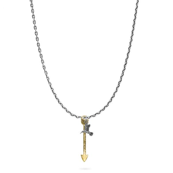 X067SBR ketting & hanger zilver - messing SXM - Essentials Collectie