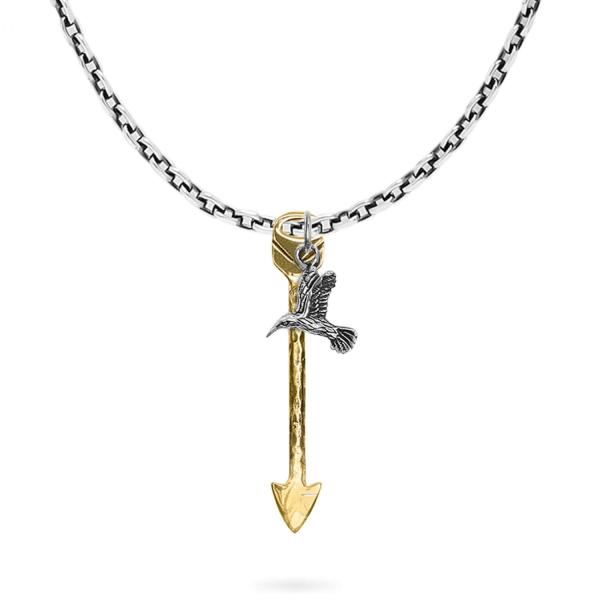 X067SBR ketting & hanger zilver - messing SXM - Essentials Collectie