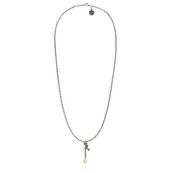 X067SBR ketting & hanger zilver - messing SXM - Essentials Collectie