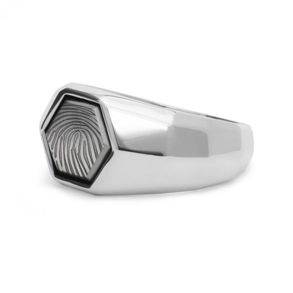 X201 zegel ring zilver SXM - Edged Collectie