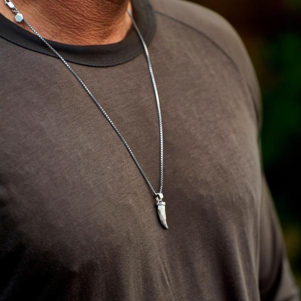 X203 ketting & hanger zilver SXM - Edged Collectie