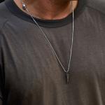 X203SRP ketting & hanger zilver - ruthenium plated SXM - Edged Collectie