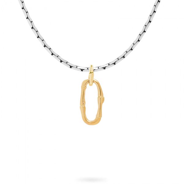 X305SGP ketting zilver - goldplated