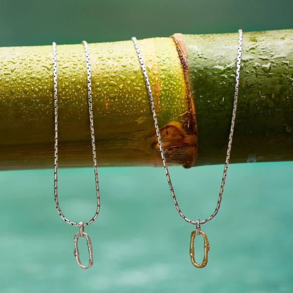 X305SGP ketting zilver - goldplated SXM - Bambu Collectie