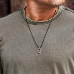 X306BLK.RAW ketting paracord zilver raw edtion SXM - Bambu Collectie