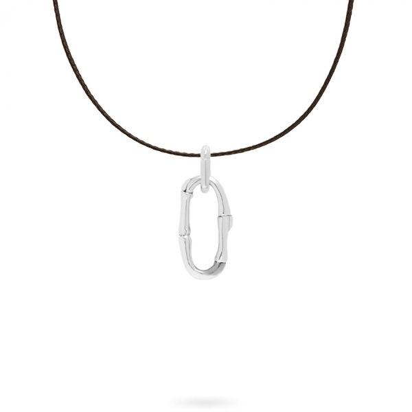 X306BRN ketting paracord zilver