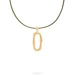 X306OLV.SGP ketting paracord zilver goldplated SXM - Bambu Collectie