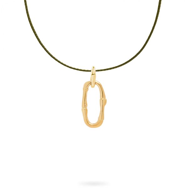 X306OLV.SGP ketting paracord zilver goldplated