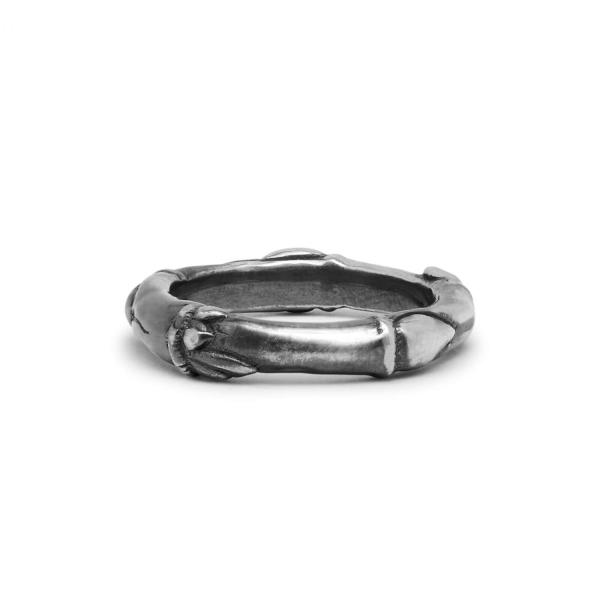 X307RAW ring zilver raw edition SXM - Bambu Collectie