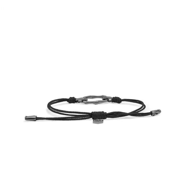 X310BLK.RAW armband paracord zilver raw edtion SXM - Bambu Collectie