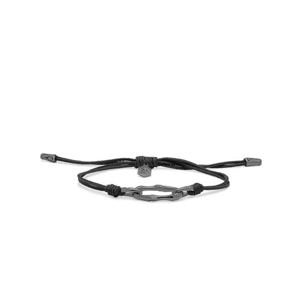 X310BLK.RAW armband paracord zilver raw edtion SXM - Bambu Collectie