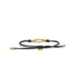 X310BLK.SGP armband paracord zilver goldplated SXM - Bambu Collectie