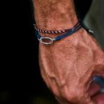 X310BLU armband paracord zilver SXM - Bambu Collectie