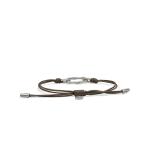 X310BRN armband paracord zilver SXM - Bambu Collectie