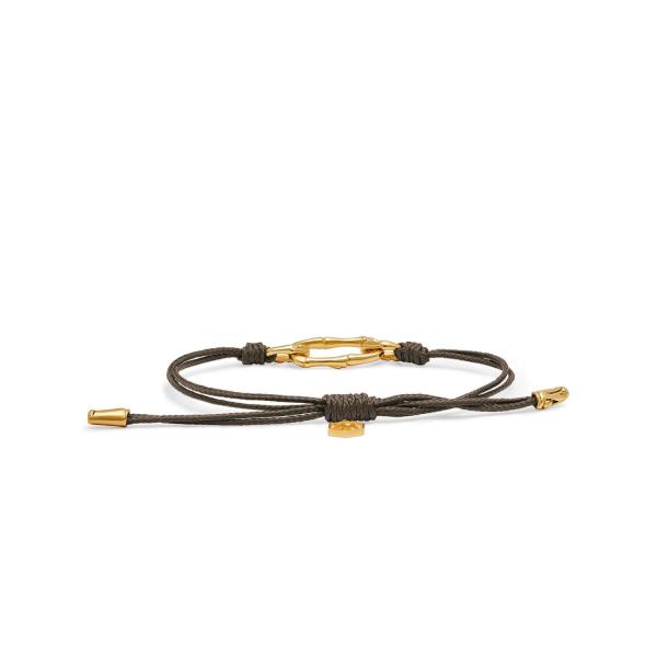 X310BRN.SGP armband paracord zilver goldplated SXM - Bambu Collectie