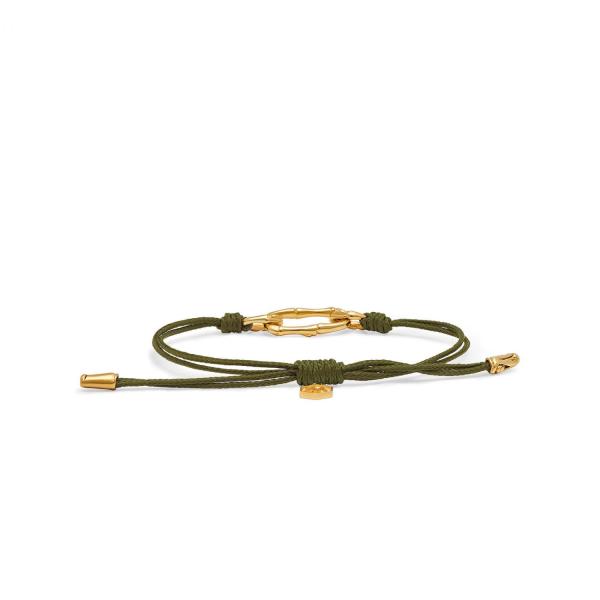 X310OLV.SGP armband paracord zilver goldplated SXM - Bambu Collectie