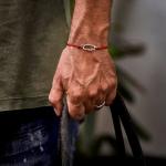 X310RED armband paracord zilver SXM - Bambu Collectie