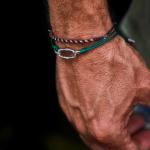 X310TUR armband paracord zilver SXM - Bambu Collectie