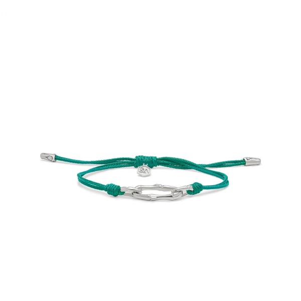 X310TUR armband paracord zilver SXM - Bambu Collectie