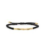 X330BLK.SGP armband paracord silver goldplated SXM - Bambu Collectie