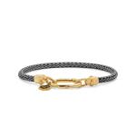 X337BLK.SGP armband zilver - goldplated SXM - Bambu Collectie