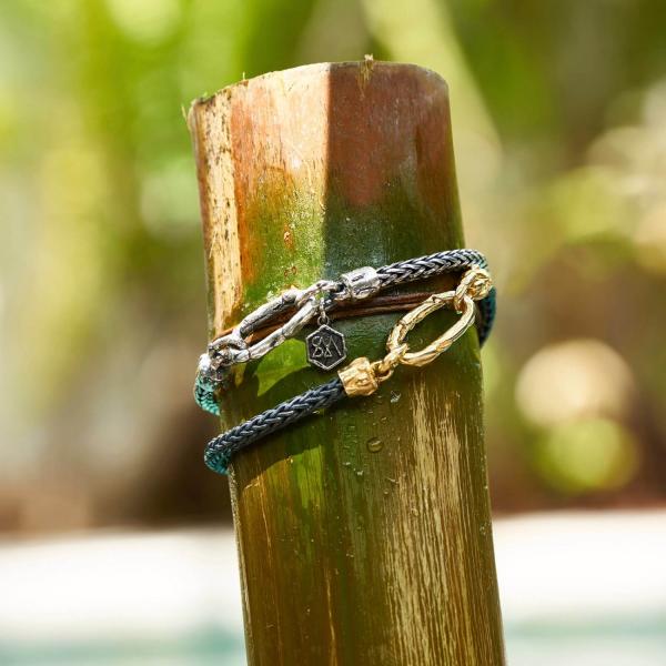 X337BLK.SGP armband zilver - goldplated SXM - Bambu Collectie