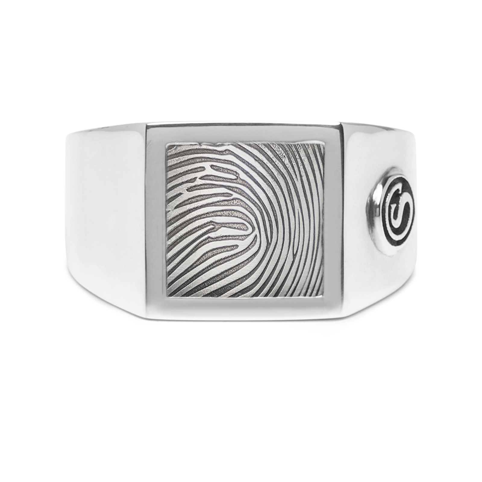 vingerafdruk ring sterling zilver